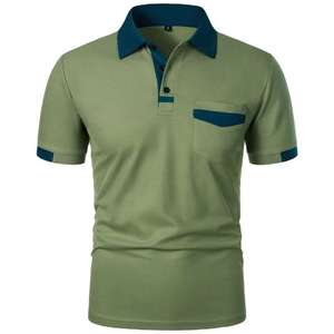 2026 TOP Men's Short Sleeve T <b>Shirts</b> Breathable Loose Basic <b>Shirts</b> for Men Lightweight Tops Solid Color <b>Polo</b> <b>Shirt</b> <b>with</b> <b>Pockets</b> - Product Image 1
