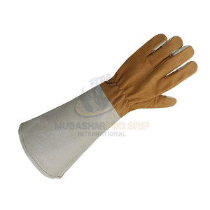 Breathable High Quality Cowhide Fleece Lined Welding <b>Gloves</b> Molten Metal Splash Protection Full Thumb Custom Size for Unisex Use - Product Image 4