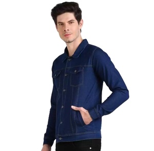 OEM Nouvelle Mode Vestes en Denim Décontractées Personnalisées de Haute Qualité pour Hommes Veste en Denim à Tissu Respirant pour Hommes avec Poches - Product Image 1