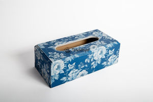 Tradebyd Luxury <b>Square</b> <b>Wooden</b> Enamel Printed Tissue <b>Box</b> and Holder for Hotel Table Counter - Product Image 2