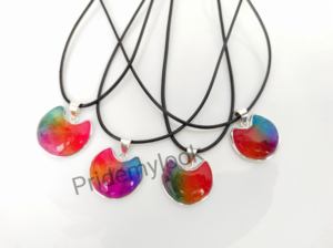 Colgantes de latón Natural a la moda para mujer, abalorios chapados en plata 925, bisel de cuarzo arcoíris, formas mixtas para bodas y niños - Product Image 5