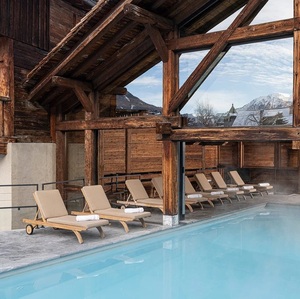 Tumbona moderna de buena calidad, Material de madera de teca, Color Natural, tela impermeable, tumbona, piscina - Product Image 3