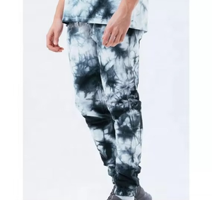 Vente en gros Mode personnalisée Tenue de sport décontractée teinture par cravate Ensemble short deux pièces pour homme Survêtement manches pour homme Hiver teinture par cravate - Product Image 3