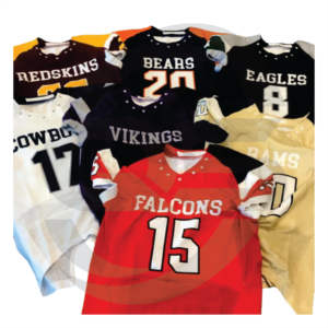 Uniforme de football américain de conception personnalisée unisexe 2023 produit haut de gamme avec logo personnalisé 100% tissu polyester à manches courtes longueur - Product Image 2