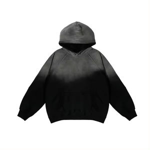Wholesale Men 100% Cotton Heavyweight Faded Hoodie <b>Stitching</b> Design Oversized Washed <b>Hoodies</b> - Product Image 1