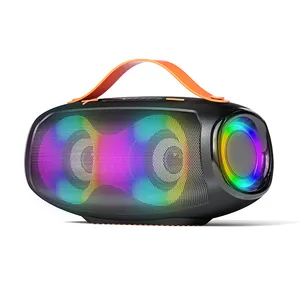 Top Qualidade sem fio Bluetooth boombox speaker ao ar livre à prova d' água portátil speaker 20W subwoofer sobrepeso com luz RGB