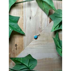 Colgante Étnico Religioso Hecho a Mano Zuni con Ópalo, Plata de Ley, Engaste de Oro Rosa, Joyería con Incrustaciones de Perlas y Diseño de Número de Dibujos Animados - Product Image 4