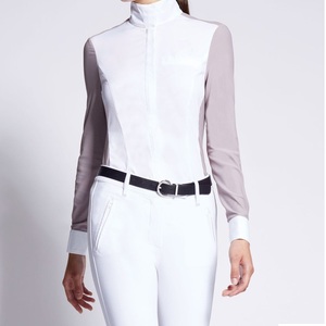 Camisa de Equitación de Manga Larga para Mujer al por Mayor, Pantalones Jodhpur, Transpirable, Poliéster/Algodón, Color y Logotipo Personalizables - Product Image 3