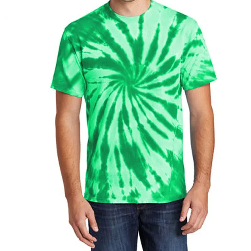 Plus Size Heren T-Shirt Custom Logo Tie Dye Katoen Materiaal Gepersonaliseerde All-Over Print Hoge Kwaliteit Losse Tie Die Geverfd T-Shirt