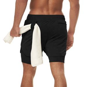 Ropa de gimnasio de doble capa de verano para hombre, pantalones cortos informales de baloncesto, pantalones cortos deportivos de entrenamiento para correr de secado rápido, envío DDP - Product Image 4