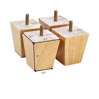 Pieds carrés en bois d'hévéa durable, mobilier d'extérieur en bois massif pour hôpitaux, taille personnalisée, robuste, surface lisse, haute qualité, sur mesure
