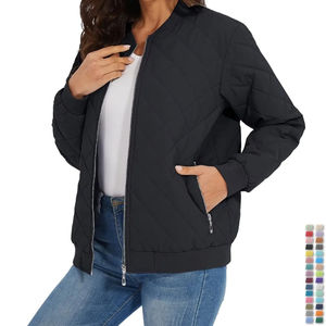 Vestes de tous les jours pour femmes Marque privée Usine Logo personnalisé Vestes Marque privée Fabricant Bomber pour femmes - Product Image 1