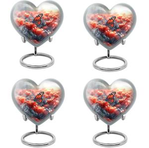 ชุดโกศรูปผีเสื้อขนาด3นิ้วสำหรับเผาเถ้ากระดูก4ชิ้นสีเทาสำหรับมนุษย์ - Product Image 1