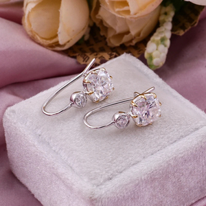 Pendientes VVS Moissanite Diamond Hip Hop para mujer, Oro Sólido de 14K con plata de lujo chapada en oro, joyería de gama alta 925 - Product Image 4