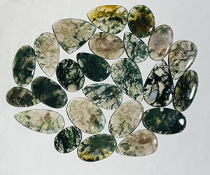 Cabujón de ágata musgo de alta calidad, surtido de piedras preciosas sueltas, forma increíble, tamaño personalizado para hacer joyas, piedra, - Product Image 2