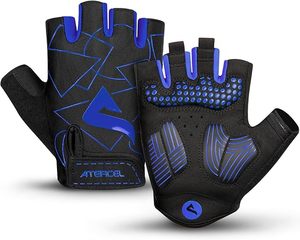 Gants de fitness unisexes de qualité supérieure, demi-doigts, couleur unie, séchage rapide, antidérapants, en cuir, avec impression de logo personnalisée - Product Image 1