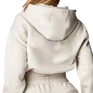 Chándal Top corto con cremallera de primera calidad con textura suave y sensación suave, chándal Top corto con cremallera transpirable - Product Image 2