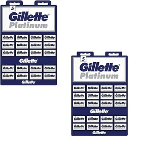 Cuchillas de Repuesto para Maquinilla de Afeitar de Doble Filo Gillette Platinum |   Paquete de 100 Tarjetas de Exhibición |   20 Dispensadores × 5 Cuchillas |   Venta al por Mayor - Product Image 2