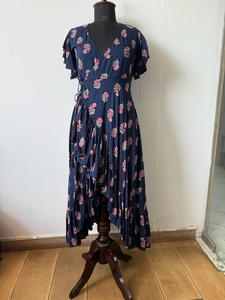 Vestido Midi Evase con Estampado Floral 100% Algodón para Mujer, Escote Cruzado, Bordado, Estilo Casual para Primavera y Verano - Product Image 2