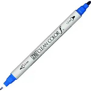 [·库雷图] 库雷图Zig双尖记号笔干净颜色F，波斯蓝 (TCS-6000T-032) (5支) 钢笔墨水刷笔漫画笔