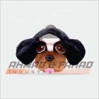 Accessoires de golf en gros : Housse de tête de club en cuir PU, modèle Driver, motif flamant rose amusant, en peluche moelleuse marron, idéale comme cadeau