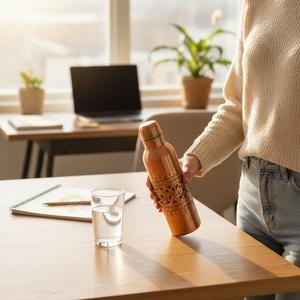 Colección de Botellas Decorativas de Cobre Tallado de Anatolia - Product Image 3