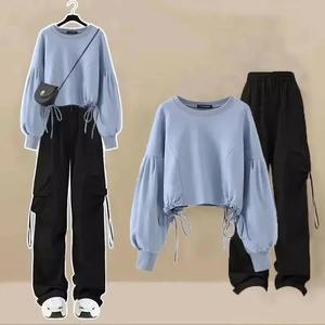 New Trending Sweat Suits Stylish Custom Design 2 Piece Set 100% <b>Organic</b> Cotton Full Sleeves Woman Premium Quality Tracksuits - Product Image 1