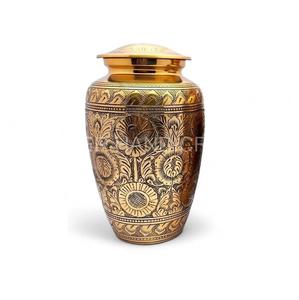 Urnas de cremación funeraria de metal de la mejor llegada para cenizas humanas y momentos memorables Urnas para adultos de color antiguo - Product Image 4