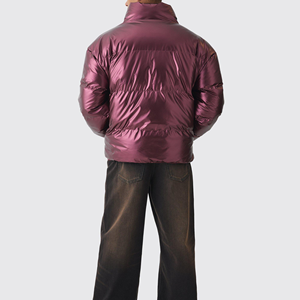 Chaqueta de invierno de lujo a prueba de viento cálida, precio al por mayor, 2025, chaqueta acolchada brillante para hombre, chaqueta gruesa con cremallera para exteriores para hombre - Product Image 6