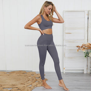Vêtements de sport de haute qualité 2 pièces ensemble de vêtements de sport chouchou vêtements de sport femmes ensembles sans couture ensemble de soutien-gorge de sport pour femmes grande taille vêtements de sport - Product Image 5