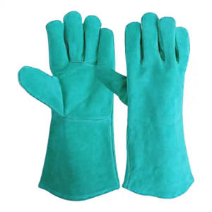 Guantes de cuero de vaca dividido para soldadura, construcción, bomberos, seguridad para trabajadores con Material reflectante ignífugo - Product Image 3