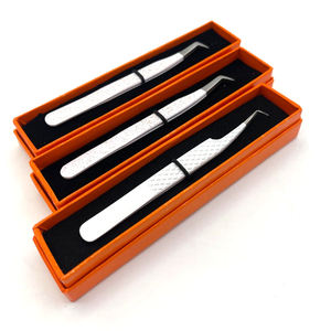 Boîte à épiler les cils Emballage Isolation Microfibre Mega Volume Pince à épiler Extensions de cils Pince à épiler en acier inoxydable - Product Image 1