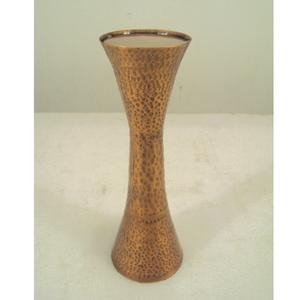 Portavelas de pilar de aluminio con acabado martillado antiguo dorado para el hogar, sala de estar, uso de Decoración de mesa - Product Image 1