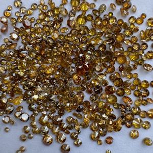 1mm 2mm 3mm Natural marrón champán amarillo fantasía diamantes sueltos corte brillante redondo para la fabricación de joyas Color marrón Real fino - Product Image 1