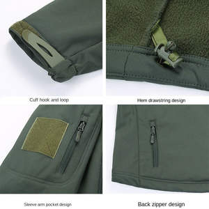 Abrigo de invierno para hombre al por mayor, chubasquero de manga larga con capucha y cuello levantado, diseño de secado rápido a prueba de agua - Product Image 3