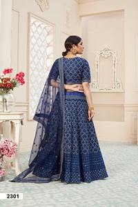 Nuevo vestido elegante traje de tendencia Soft Net Lehenga Choli & Dupatta con Secuencia bordada Trabajo Mujer moda exportador - Product Image 5