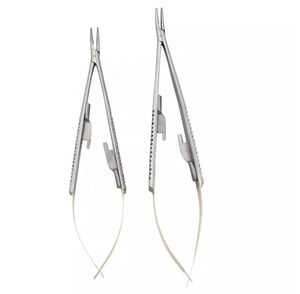 Microaguja de ojo oftálmico de alta calidad, 6 rectos con insertos de carburo de tungsteno | Micro tijeras TC Castroviejo - Product Image 1