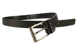 Ceinture en cuir noir pour hommes avec boucle en métal pistolet Authentique 100% Ceinture en cuir véritable pour hommes vintage - Product Image 5