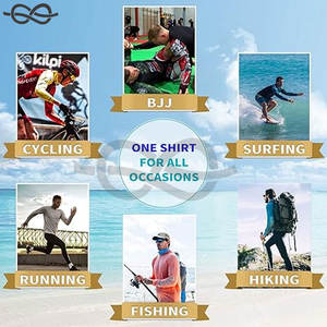 Drapeau américain pour hommes UPF 50 + Protection solaire imprimé Rash Guard chemises de bain à manches longues léger séchage rapide Protection UV - Product Image 5