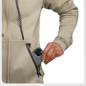 Sudadera con capucha y cremallera de fabricante OEM para hombre, tela transpirable con impresión de logotipo de ajuste personalizado y soporte de etiqueta privada - Product Image 2