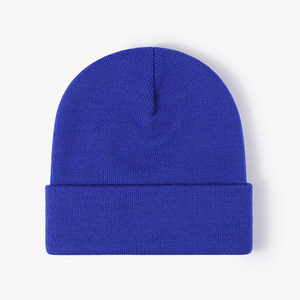 Bonnets en tricot à revers d'hiver avec logo personnalisé, broderie, bonnets unis, couleur unie, unisexe, bonnets chauds, bonnet en tricot - Product Image 3