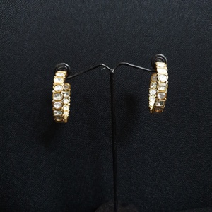 Elegante diseñador Kundan Polki piedra aro pendientes tradicional de moda de alta calidad joyería pendientes para mujeres y niñas - Product Image 2