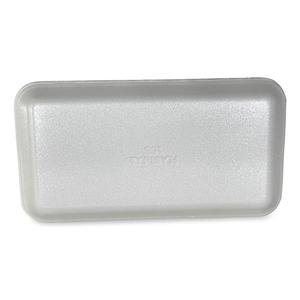 GEN 10SWH No. 10S Foam Meat Trays 10.93 X 5.75 X 0.63 In. White <b>Plastic</b> <b>Packaging</b> 500/Carton - Product Image 3