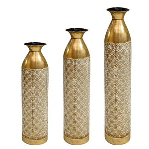 Florero de suelo de flores moderno de Mongolia, jarrón alto decorativo de colores personalizables de hierro hecho a mano, hogar único, sala de estar, Hotel - Product Image 3