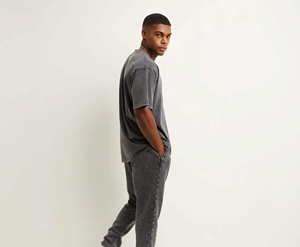 T-shirt col rond pour homme 100% coton Streetwear léger à séchage rapide épaule tombante demi-manches T-shirt à motif design surdimensionné - Product Image 3