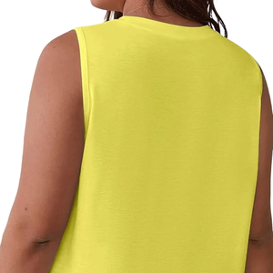 เสื้อกล้ามผู้หญิงผ้าคอตตอนผ้าโพลีเอสเตอร์ระบายอากาศได้ดีแห้งเร็วเสื้อคอกลมสำหรับใส่ออกกำลังกายในยิม - Product Image 4