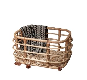 Cuna de mimbre y madera estilo rústico moderno hecha a mano para bebés, con materiales ecológicos, para recién nacidos, dormitorio y sala de estar - Product Image 5