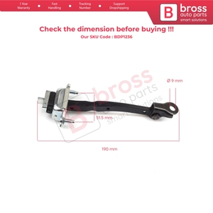 BDP1236 Front Door <b>Hinge</b> Stop Check <b>Strap</b> Limiter for Mokka A J13 Encore MK1 2013-2020 42467900 - Product Image 5