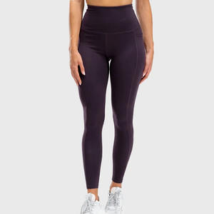 ชุดโยคะกีฬาสีม่วงเข้มคุณภาพสูงสำหรับผู้หญิง ไซส์พลัส  ไม่มีตะเข็บ ระบายอากาศได้ดี เป็นมิตรกับสิ่งแวดล้อม กันน้ำ เหมาะสำหรับการออกกำลังกาย - Product Image 5