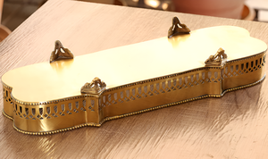 Plateau rectangulaire en aluminium royal décoratif de vente supérieure avec quatre jambes meilleur pour servir dans l'hôtel et le restaurant à un prix abordable - Product Image 4